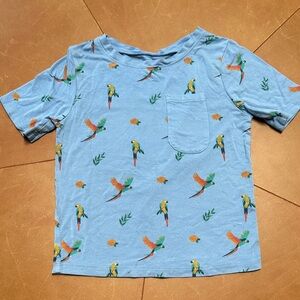 Kyte Baby 3T Parrot Pocket Tee - Light Blue
